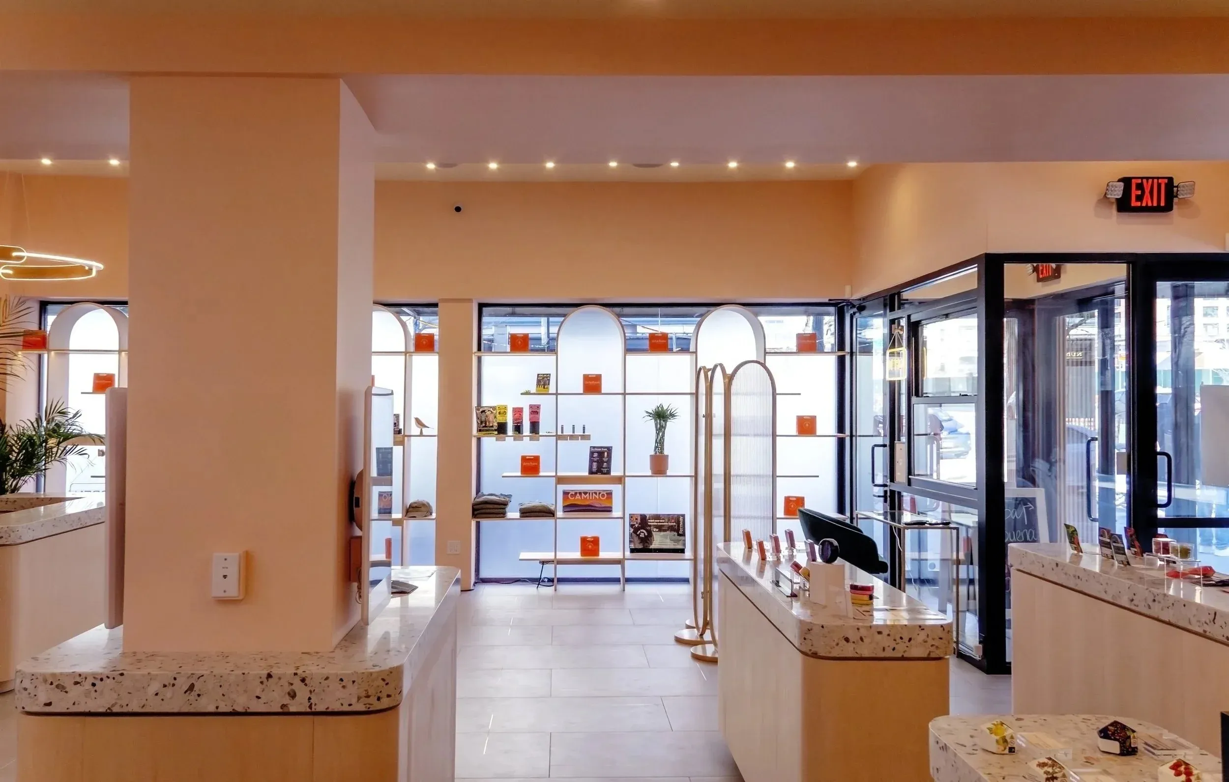 Yerba Buena cannabis dispensary interior with curated product displays