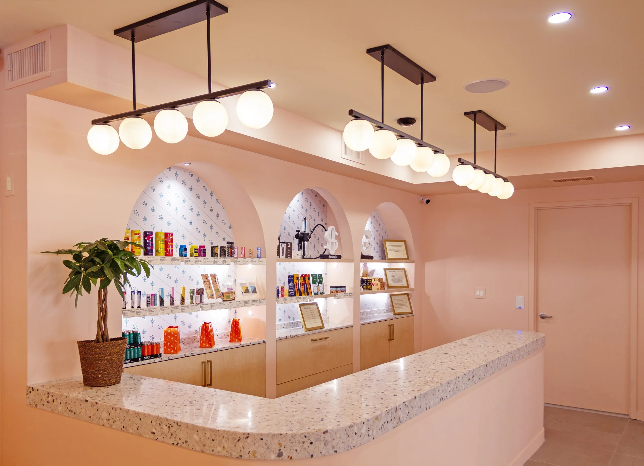 Inside of Yerba Buena store, a bright and welcoming space for exploring cannabis